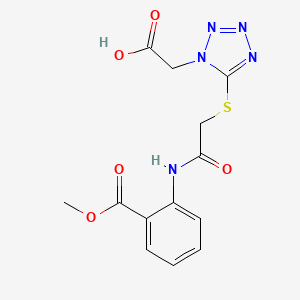 molecular formula C13H13N5O5S B3988710 {5-[(2-{[2-(methoxycarbonyl)phenyl]amino}-2-oxoethyl)thio]-1H-tetrazol-1-yl}acetic acid 