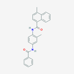 molecular formula C26H22N2O2 B398872 N-[4-(benzoylamino)-2-methylphenyl]-4-methyl-1-naphthamide 