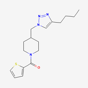 molecular formula C17H24N4OS B3988720 4-[(4-butyl-1H-1,2,3-triazol-1-yl)methyl]-1-(2-thienylcarbonyl)piperidine 