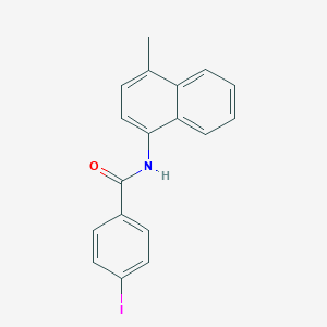 molecular formula C18H14INO B398873 4-iodo-N-(4-methyl-1-naphthyl)benzamide 