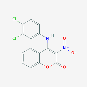 molecular formula C15H8Cl2N2O4 B3988731 4-[(3,4-dichlorophenyl)amino]-3-nitro-2H-chromen-2-one 