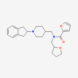 N-{[1-(2,3-dihydro-1H-inden-2-yl)-4-piperidinyl]methyl}-N-(tetrahydro-2-furanylmethyl)-2-furamide