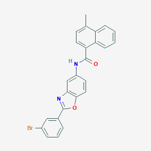 molecular formula C25H17BrN2O2 B398878 N-[2-(3-bromophenyl)-1,3-benzoxazol-5-yl]-4-methyl-1-naphthamide 