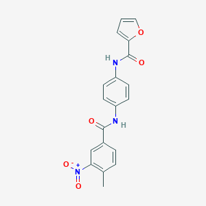 molecular formula C19H15N3O5 B398881 N-[4-({3-nitro-4-methylbenzoyl}amino)phenyl]-2-furamide 