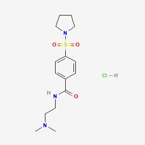 molecular formula C15H24ClN3O3S B3988815 N-[2-(dimethylamino)ethyl]-4-(1-pyrrolidinylsulfonyl)benzamide hydrochloride 