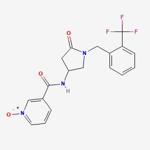 N-{5-oxo-1-[2-(trifluoromethyl)benzyl]-3-pyrrolidinyl}nicotinamide 1-oxide