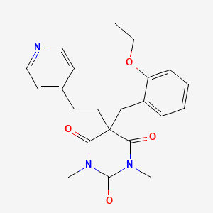 molecular formula C22H25N3O4 B3988864 5-(2-ethoxybenzyl)-1,3-dimethyl-5-[2-(4-pyridinyl)ethyl]-2,4,6(1H,3H,5H)-pyrimidinetrione 