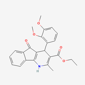 molecular formula C24H23NO5 B3988874 ethyl 4-(2,3-dimethoxyphenyl)-2-methyl-5-oxo-4,5-dihydro-1H-indeno[1,2-b]pyridine-3-carboxylate 