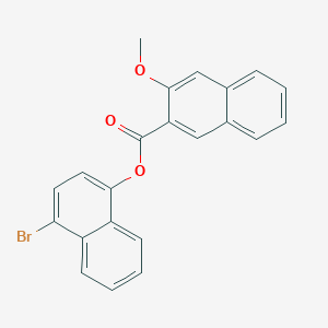 molecular formula C22H15BrO3 B398890 4-Bromo-1-naphthyl 3-methoxy-2-naphthoate 