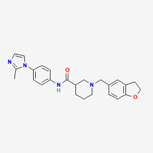 1-(2,3-dihydro-1-benzofuran-5-ylmethyl)-N-[4-(2-methyl-1H-imidazol-1-yl)phenyl]-3-piperidinecarboxamide