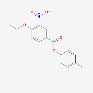 molecular formula C17H17NO5 B398894 4-Ethylphenyl 4-ethoxy-3-nitrobenzoate 