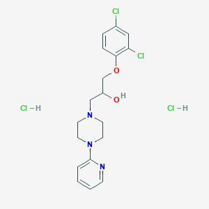 molecular formula C18H23Cl4N3O2 B3988940 1-(2,4-dichlorophenoxy)-3-[4-(2-pyridinyl)-1-piperazinyl]-2-propanol dihydrochloride 