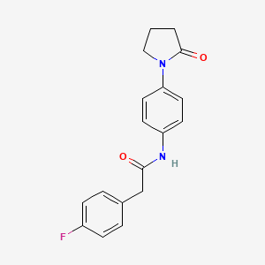 2-(4-fluorophenyl)-N-[4-(2-oxo-1-pyrrolidinyl)phenyl]acetamide