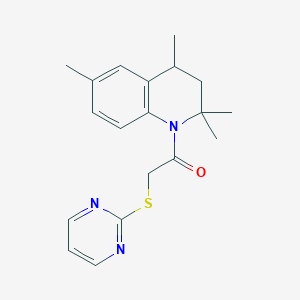 2,2,4,6-tetramethyl-1-[(2-pyrimidinylthio)acetyl]-1,2,3,4-tetrahydroquinoline