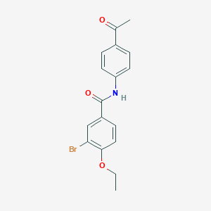 molecular formula C17H16BrNO3 B398896 N-(4-acetylphenyl)-3-bromo-4-ethoxybenzamide 