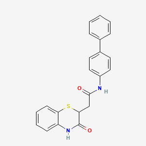 molecular formula C22H18N2O2S B3988977 N-4-biphenylyl-2-(3-oxo-3,4-dihydro-2H-1,4-benzothiazin-2-yl)acetamide 