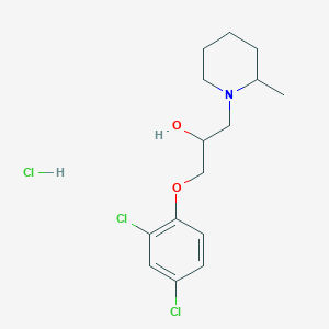 molecular formula C15H22Cl3NO2 B3988979 1-(2,4-dichlorophenoxy)-3-(2-methyl-1-piperidinyl)-2-propanol hydrochloride 