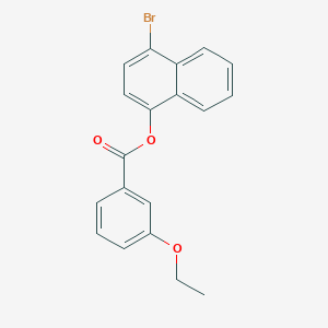 molecular formula C19H15BrO3 B398898 4-Bromo-1-naphthyl 3-ethoxybenzoate 