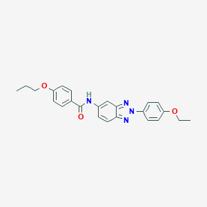molecular formula C24H24N4O3 B398899 N-[2-(4-ethoxyphenyl)-2H-1,2,3-benzotriazol-5-yl]-4-propoxybenzamide 