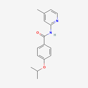 molecular formula C16H18N2O2 B3988993 4-isopropoxy-N-(4-methyl-2-pyridinyl)benzamide CAS No. 433317-08-9