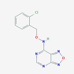 molecular formula C11H8ClN5O2 B398900 [1,2,5]oxadiazolo[3,4-d]pyrimidin-7(6H)-one O-(2-chlorobenzyl)oxime 