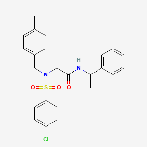 N~2~-[(4-chlorophenyl)sulfonyl]-N~2~-(4-methylbenzyl)-N~1~-(1-phenylethyl)glycinamide