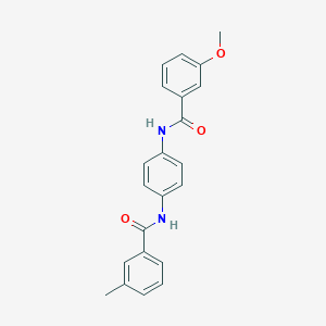 molecular formula C22H20N2O3 B398901 3-methoxy-N-{4-[(3-methylbenzoyl)amino]phenyl}benzamide 