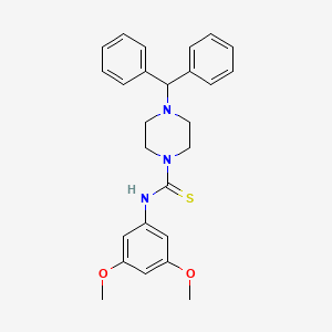 N-(3,5-dimethoxyphenyl)-4-(diphenylmethyl)-1-piperazinecarbothioamide