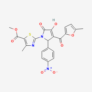 methyl 2-[3-hydroxy-4-(5-methyl-2-furoyl)-5-(4-nitrophenyl)-2-oxo-2,5-dihydro-1H-pyrrol-1-yl]-4-methyl-1,3-thiazole-5-carboxylate