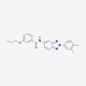 molecular formula C24H24N4O2 B398906 N-[2-(3,4-dimethylphenyl)-2H-1,2,3-benzotriazol-5-yl]-3-propoxybenzamide 
