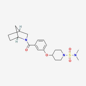 molecular formula C20H29N3O4S B3989061 4-{3-[(1S*,4S*)-2-azabicyclo[2.2.1]hept-2-ylcarbonyl]phenoxy}-N,N-dimethyl-1-piperidinesulfonamide 