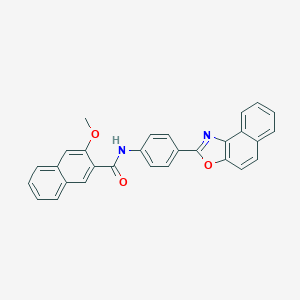 molecular formula C29H20N2O3 B398907 3-methoxy-N-(4-naphtho[1,2-d][1,3]oxazol-2-ylphenyl)-2-naphthamide 