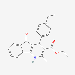 molecular formula C24H23NO3 B3989095 ethyl 4-(4-ethylphenyl)-2-methyl-5-oxo-4,5-dihydro-1H-indeno[1,2-b]pyridine-3-carboxylate 