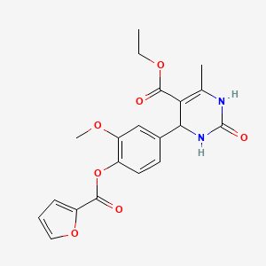 ethyl 4-[4-(2-furoyloxy)-3-methoxyphenyl]-6-methyl-2-oxo-1,2,3,4-tetrahydro-5-pyrimidinecarboxylate