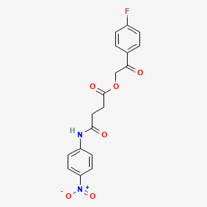 2-(4-fluorophenyl)-2-oxoethyl 4-[(4-nitrophenyl)amino]-4-oxobutanoate