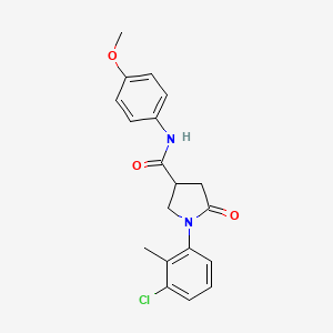 1-(3-chloro-2-methylphenyl)-N-(4-methoxyphenyl)-5-oxo-3-pyrrolidinecarboxamide