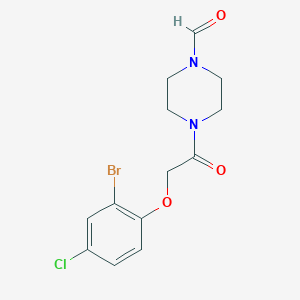 4-[(2-Bromo-4-chlorophenoxy)acetyl]-1-piperazinecarbaldehyde
