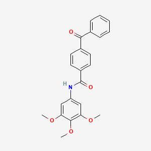 molecular formula C23H21NO5 B3989132 4-benzoyl-N-(3,4,5-trimethoxyphenyl)benzamide 