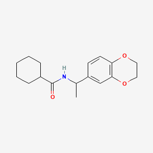 molecular formula C17H23NO3 B3989134 N-[1-(2,3-dihydro-1,4-benzodioxin-6-yl)ethyl]cyclohexanecarboxamide 