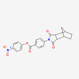 molecular formula C22H18N2O6 B3989147 4-nitrophenyl 4-(3,5-dioxo-4-azatricyclo[5.2.1.0~2,6~]dec-4-yl)benzoate 