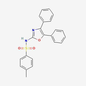 molecular formula C22H18N2O3S B3989164 N-(4,5-diphenyl-1,3-oxazol-2-yl)-4-methylbenzenesulfonamide 