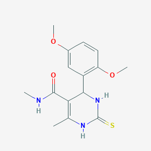 4-(2,5-DIMETHOXYPHENYL)-N,6-DIMETHYL-2-SULFANYLIDENE-1,2,3,4-TETRAHYDROPYRIMIDINE-5-CARBOXAMIDE