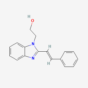 molecular formula C17H16N2O B3989198 2-{2-[(E)-2-phenylvinyl]-1H-benzimidazol-1-yl}ethanol 