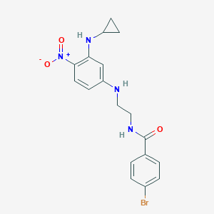 molecular formula C18H19BrN4O3 B398920 4-bromo-N-(2-{3-(cyclopropylamino)-4-nitroanilino}ethyl)benzamide 