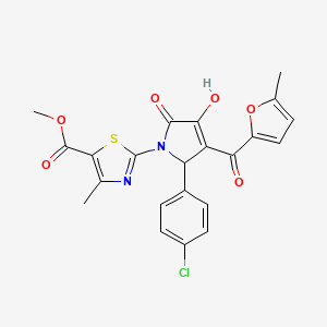 methyl 2-[2-(4-chlorophenyl)-4-hydroxy-3-(5-methyl-2-furoyl)-5-oxo-2,5-dihydro-1H-pyrrol-1-yl]-4-methyl-1,3-thiazole-5-carboxylate