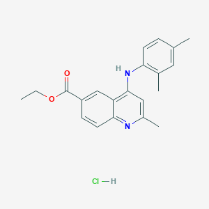 ethyl 4-[(2,4-dimethylphenyl)amino]-2-methyl-6-quinolinecarboxylate hydrochloride