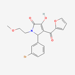 5-(3-bromophenyl)-4-(2-furoyl)-3-hydroxy-1-(2-methoxyethyl)-1,5-dihydro-2H-pyrrol-2-one