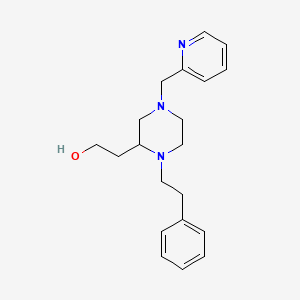 molecular formula C20H27N3O B3989231 2-[1-(2-phenylethyl)-4-(2-pyridinylmethyl)-2-piperazinyl]ethanol 