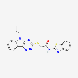 2-[(5-ALLYL-5H-[1,2,4]TRIAZINO[5,6-B]INDOL-3-YL)SULFANYL]-N~1~-(1,3-BENZOTHIAZOL-2-YL)ACETAMIDE