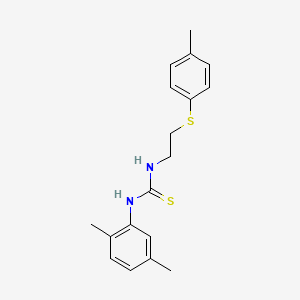 molecular formula C18H22N2S2 B3989241 N-(2,5-dimethylphenyl)-N'-{2-[(4-methylphenyl)thio]ethyl}thiourea 
